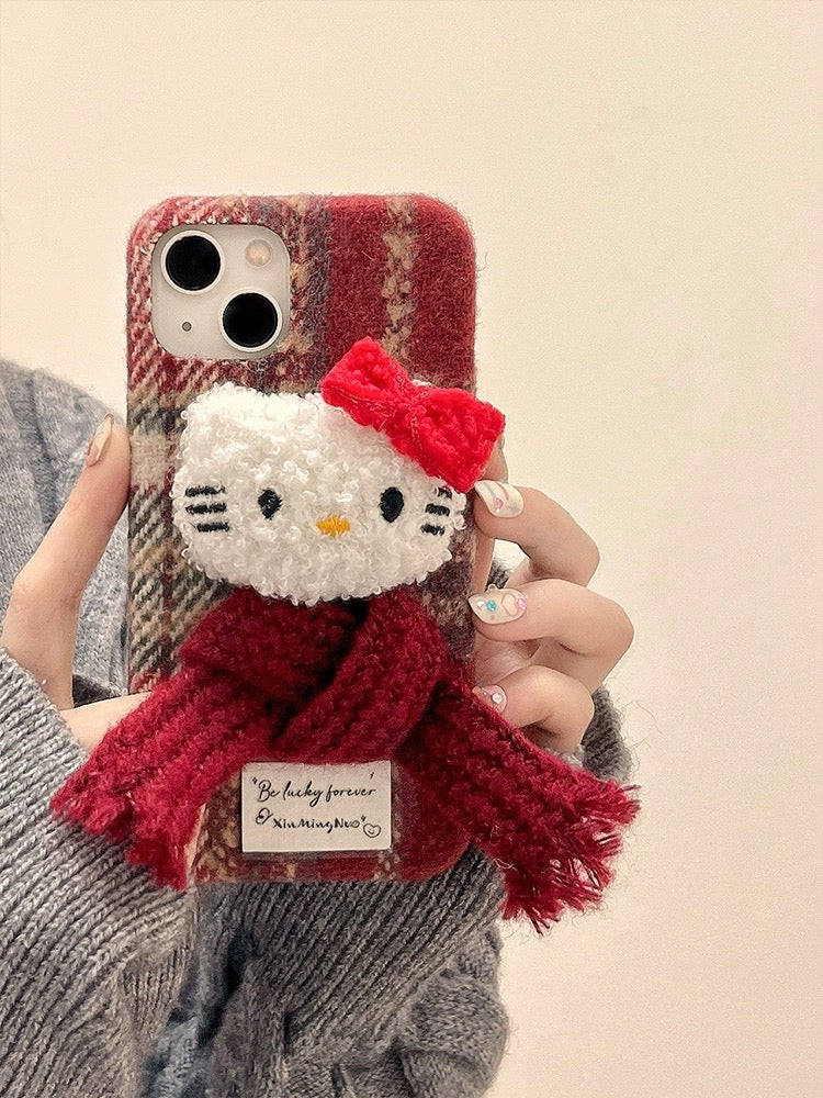 Hello Kitty Wears Scarf iPhone Case