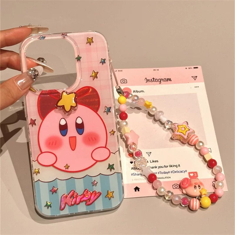 Star Kirby iPhone Case with Chain