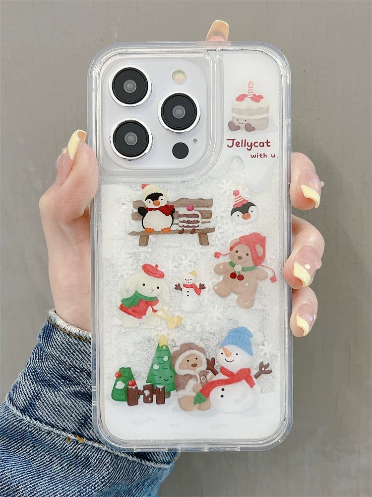 Jelly Cat In Winter Wonderland iPhone Case