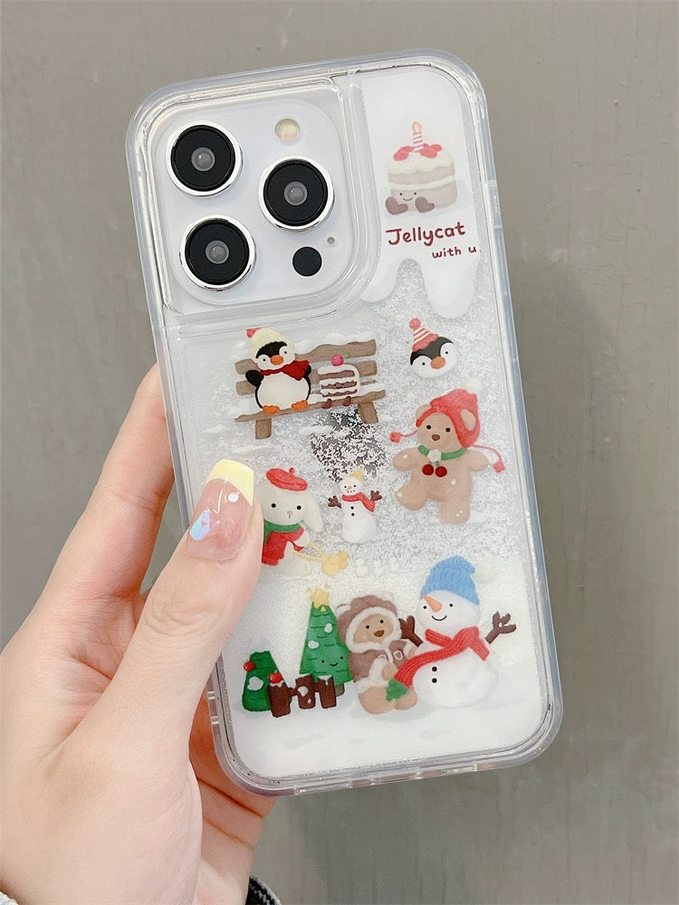 Jelly Cat In Winter Wonderland iPhone Case