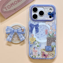 Load image into Gallery viewer, Blue Bow Beau Magsafe iPhone Case with Grip
