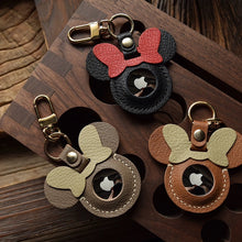 Load image into Gallery viewer, Handmade Mickey Leather AirTag Case Keychain
