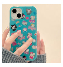 Load image into Gallery viewer, Blue Bling Hello Kitty iPhone Case
