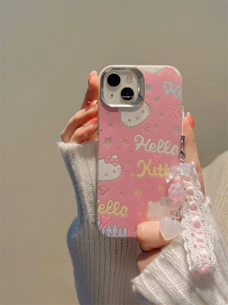 Shining Hello Kitty iPhone Case with Charm