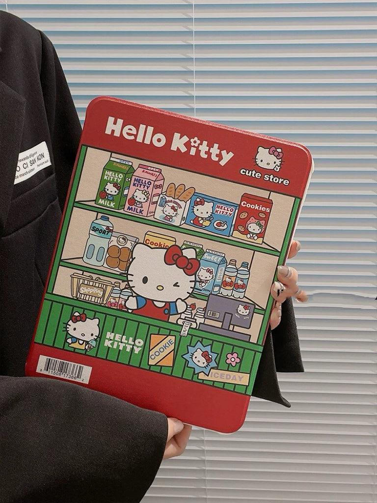 Hello Kitty Grocery Store iPad Case with Pencil Holder
