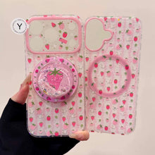 Load image into Gallery viewer, Pink Strawberry Magsafe iPhone Case
