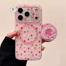 Load image into Gallery viewer, Pink Strawberry Magsafe iPhone Case
