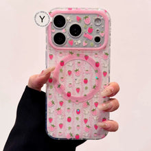 Load image into Gallery viewer, Pink Strawberry Magsafe iPhone Case
