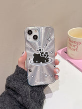 Load image into Gallery viewer, Bling Black Hello Kitty iPhone Case with Grip
