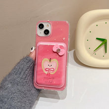 Load image into Gallery viewer, Pink Cute Apple Magsafe Wallet iPhone Case
