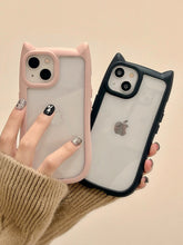 Load image into Gallery viewer, Soft Silicon Cat Ear iPhone Case
